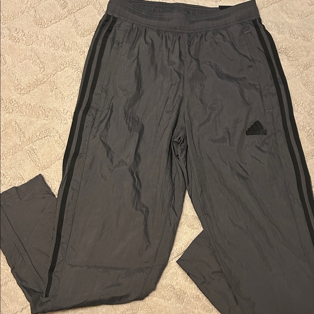 Adidas Charcoal Pants with Black Accents